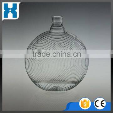 EMPTY 500ML 750ML ETCHED TRANSPARENT GLASS BRANDY BOTTLE