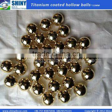 51mm stainless steel hollow sphere with titanium coated