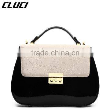 leather women hand bags satchel tote bag black
