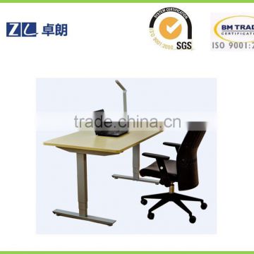 Adjustable height standing office table with motors