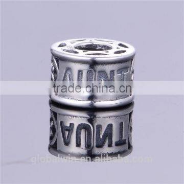 New Fashion Silver Bead Handcraft Custom Silver Charm Hollow Out Round Silver Bead Engraved S925 Fashion Jewelry T045 photo-5