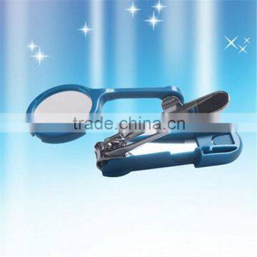 Practical nail clipper with magnifier