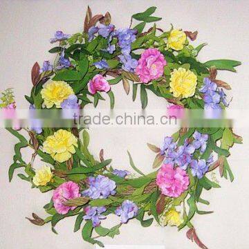 HOT selling Decorative artificial flower wreaths for spring decoration
