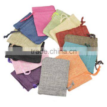 cotton jute blend fabric jewelry pouch free give away cheap pouch