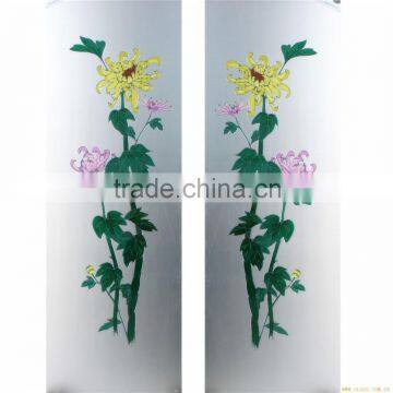 china tempered frosted toilet glass partition