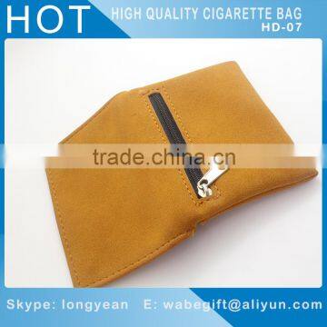 Suede Leather Tobacco Herb Pouch Pocket Long Size