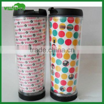 PP Plastic Double wall plastic paper mug