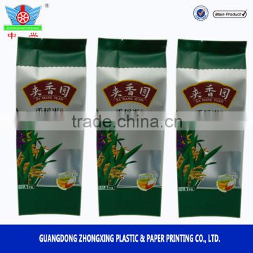 Rice bag side gusset bag with durable plastic rice bags/custom dementalized window design