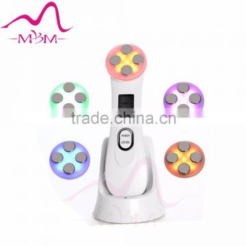 5 in 1 color Mesotherapy LED RF EMS Skin Rejuvenation Anti-aging Face Massager