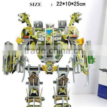 DIY Jigsaw Puzzle Paper Robot Model