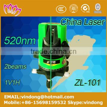 cheap 2 beams cross line laser level self leveling laser level 520nm green extra light