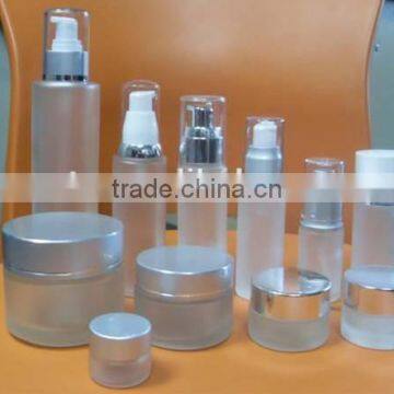 Cosmetic Glass Bottle with Frosted Surface Personal Care Beauty Glass Empty Jar