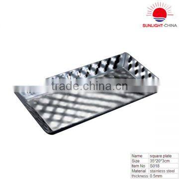 S018 stainless steel square thumped fruit tray