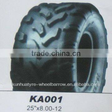 wholesale chinese tyre supplier hot sale tire 25"x8.00-12 atv tyres/tiresKA001