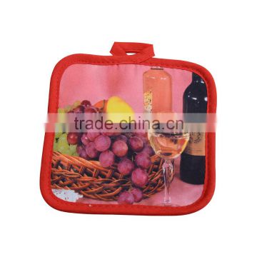 Grapes & Wine Pattern Pot Holders