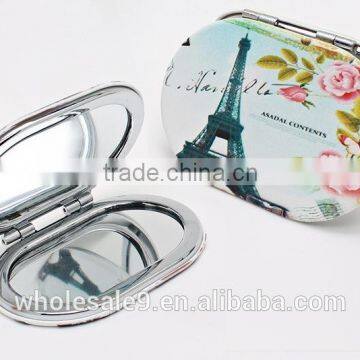 Pu Leather Make up Protable Folding Mirror photo-3