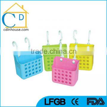 Color Small Plastic Hanging Wall Baskets with Hook