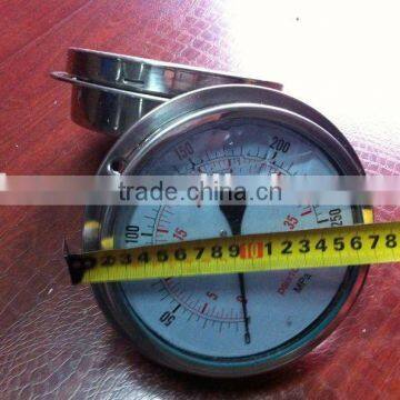 High Pressure Gauge, Oil Filled