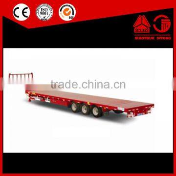 Tri-axle 12 Tires 100T Lowbed Semi Trailer With Hydraulic Ramp for Shopping photo-4