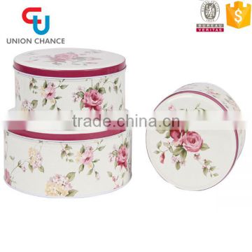 3PCS Round Storage Tin Box Set