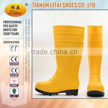Yellow Black PVC Safety Gumboots ,comfortable PVC Work Boots,cheap Safety Shoes photo-4