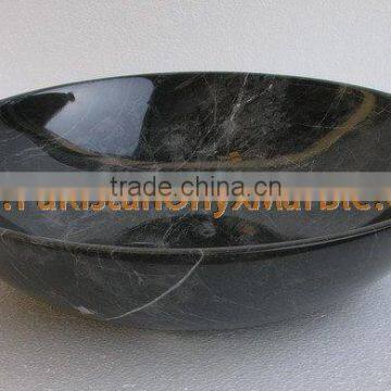 TEAKWOOD BLACK ZEBRA MARBLE BOWLS