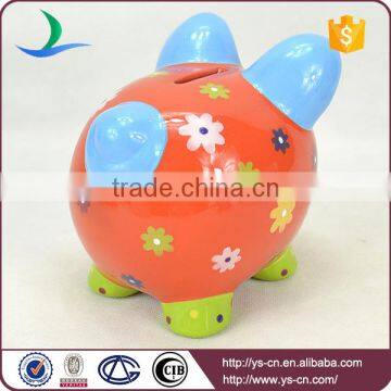 2015 Popular Unique Ceramic Red Piggy Coin Bank for Baby photo-6