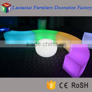 Outdoor party/event wireless inductive charging illuminated led curve cube chair