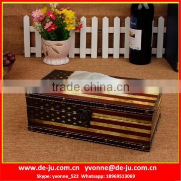 American Flag Printing Table Tissue Box