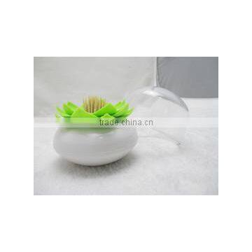 Household Plastic Color Eco-friendly Lotus Toothpick /cotton Bud Holder photo-2