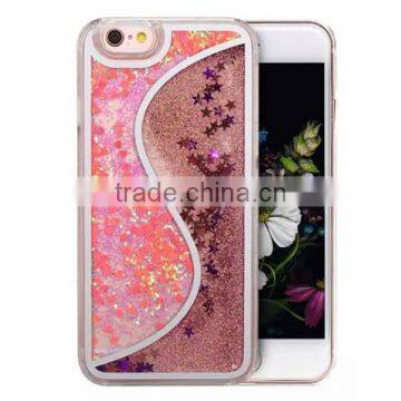 Bicolor Quicksand Glitter PC Material Phone Case For iPhone 6 6 Plus