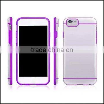 TPU transparent soft phone case, colorful bumper back cover for iPhone6