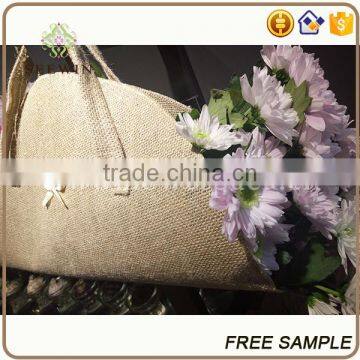 2017 hot sale new pattern natural jute handbags