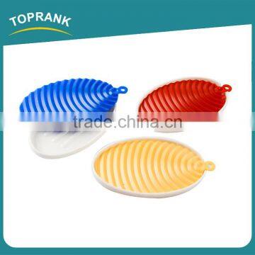 Customised Colorful Bathroom Accessory Plastic Soap Dish Holder Plastic Soap Case With Groove