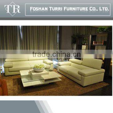 New Design Italiy Top Grade Leather Adjustable Headrest Sofa photo-5