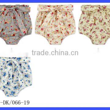 Bowknot Floral Cotton High Waist Shorts Baby Girls Summer Bubble Shorts photo-6