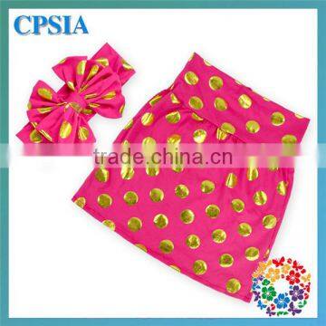 Stylish Girl Black Gold Polka Dot Ballet Wrap Cute Skirts For Kids photo-5