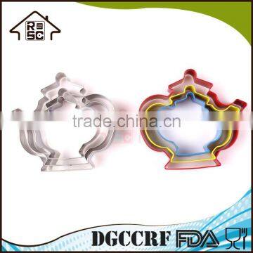 NBRSC Hot Products Custom Design Teapot Party Stainless Steel Baking Pastry Metal Cookie Cutter Set photo-3