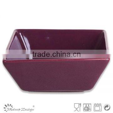 5.5" Solid Yellow Color Square Bowl in Solid Color photo-5