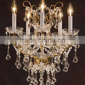 Vintage crystal golden finished iron frame Italian chandelier for kids room decoration - BF07-80117