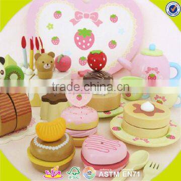 Wholesale Baby Wooden Desserts Cake Toy, Popular Kids Wooden Desserts Cake Toy, Lovely Children Wooden Birthday Cake W10B102 photo-2