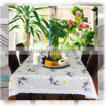 Peva/Eva/ Rubber Anti-slip Tablecloth With PVC Lace