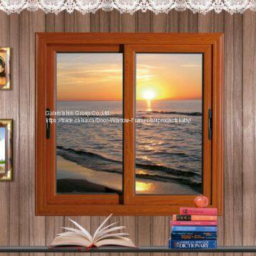 Horizontal Grilled Aluminium Sliding Windows Fireproof Push - Pull Window For Room photo-5