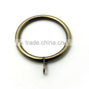 Steel Curtain Metal Rod Ring Fixed Eyelet Inside Diameter 43mm Antique Brass Plated photo-2