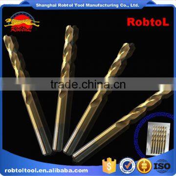 8mm nano titanium coating straight shank Hss Twist Drill Bits Cobalt Fully Ground Bright Finish drilling Metal Forged Alloy