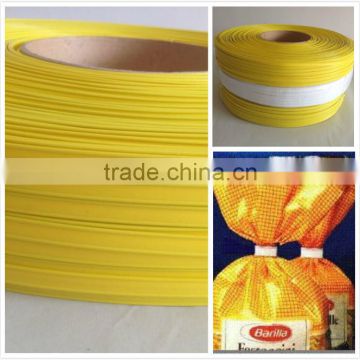 plastic PP double core twist tie in roll for bread bags