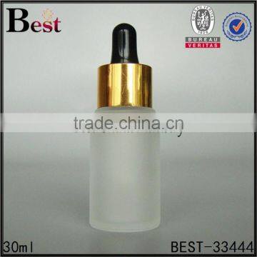 China Frosted Cosmetic Essential Oil Fragrance Perfume Glass Bottle 30ml With Gold Aluminum Dropper Wholesale photo-6