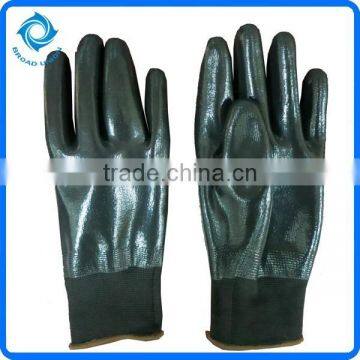 High Quality Fully Nitrile Dipped Gloves Black Nitrile Gloves Safety Gloves