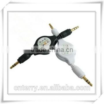 Aux audio retractable line for iPhone,Samsung,ipod