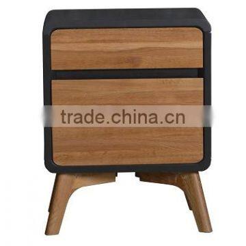 2 Drawer Solid Wood Bedside Cabinet photo-2